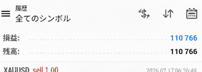 トレード画面 - 損益+110,766円